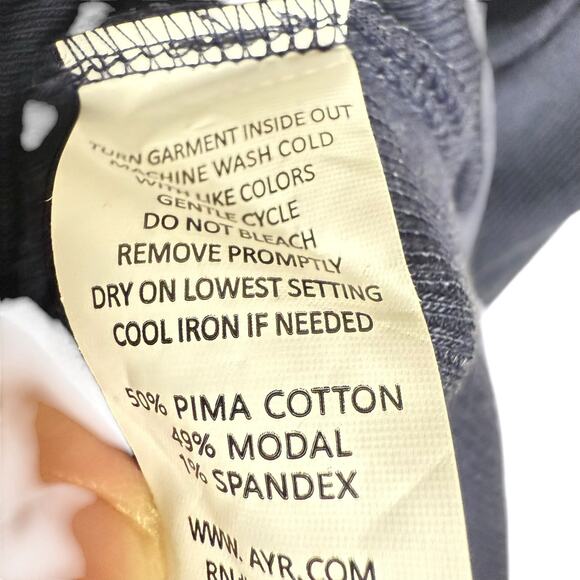 AYR The Moderne Navy Blue Ribbed Knit Short Sleeve Midi Dress Size XS - Picture 7 of 9